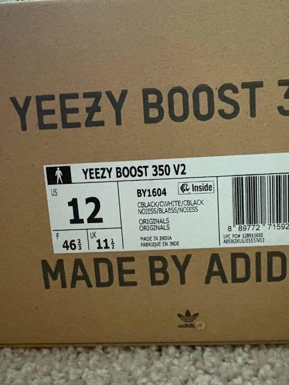Adidas Yeezy Boost 350 V2 Core Black White Oreo